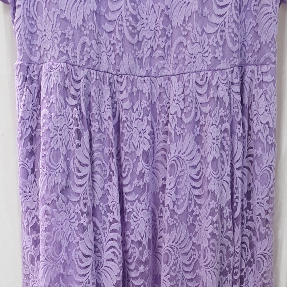 🥳HOST PICK🥳 Torrid 3 3X 22/24 Midi Lavender Lace Midi Fit Flare Dress Whimsy - Picture 7 of 12